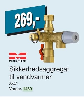 Harald Nyborg Sikkerhedsaggregat til vandvarmer tilbud