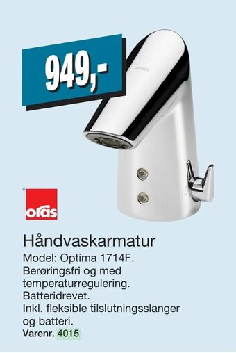 Harald Nyborg Håndvaskarmatur tilbud