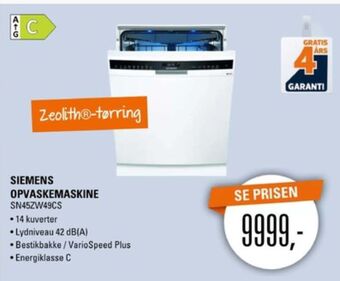 El-Salg Siemens opvaskemaskine tilbud