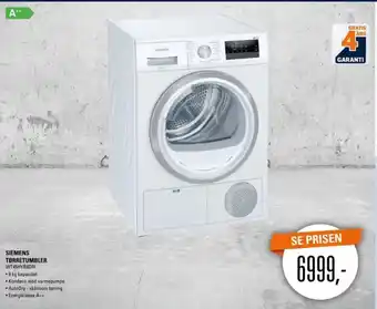 El-Salg Siemens tørretumbler tilbud