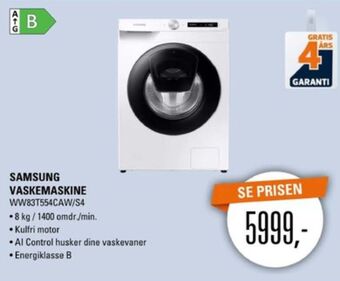 El-Salg Samsung vaskemaskine tilbud