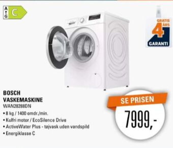 El-Salg Bosch vaskemaskine tilbud