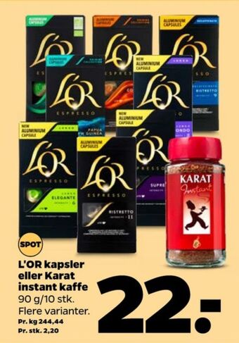 Netto Karat instant kaffe tilbud