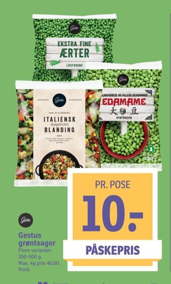 SPAR Gestus grøntsager tilbud