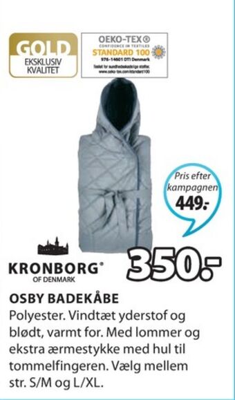 JYSK Kronborg morgenkåbe tilbud