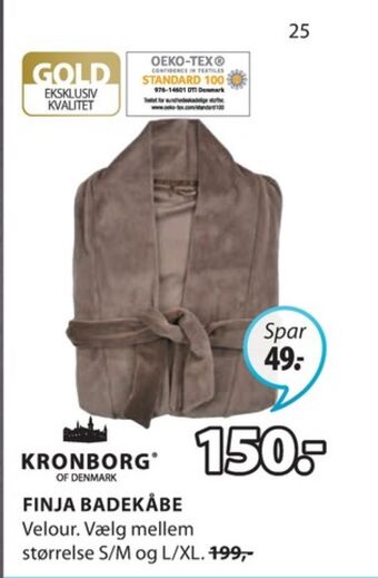 JYSK Kronborg morgenkåbe tilbud