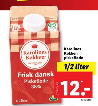 Lidl Karolines piskefløde 38% tilbud