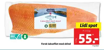 Lidl Havblå laksefilet tilbud