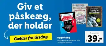 Lidl Topmove opgavebog tilbud