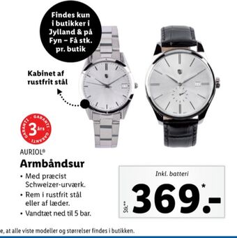 Lidl Auriol armbåndsur tilbud