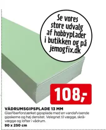 jem & fix Isover vådrumsplade tilbud