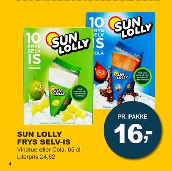 Let-Køb Sun lolly is frys selv tilbud