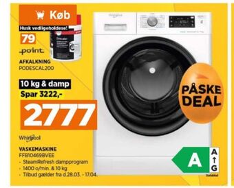 Power Whirlpool vaskemaskine tilbud