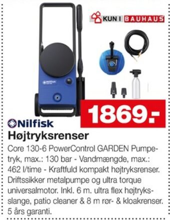 Bauhaus Nilfisk højtryksrenser tilbud