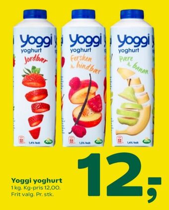 Coop 365 Yoggi yoghurt jordbær tilbud