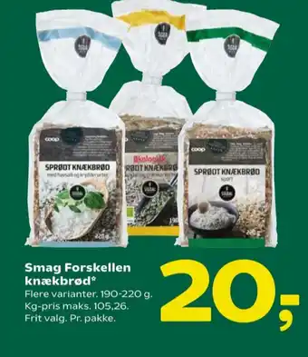 Coop 365 Smag forskellen knækbrød tilbud
