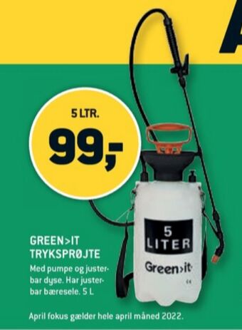 XL-BYG Green it tryksprøjte tilbud