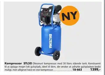 Biltema Kompressor STL50 tilbud