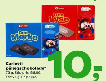 Coop 365 Carletti pålægschokolade tilbud