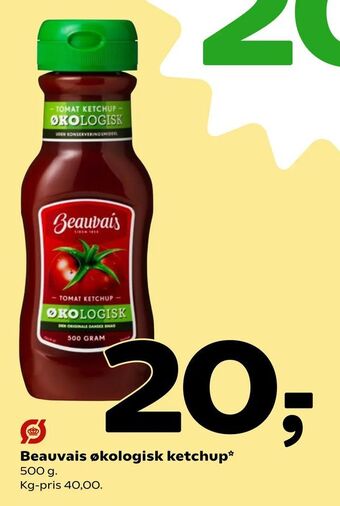 Coop 365 Beauvais økologisk ketchup tilbud