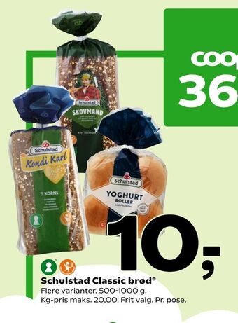 Coop 365 Schulstad Classic brød tilbud