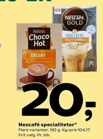Coop 365 Nescafé specialiteter tilbud