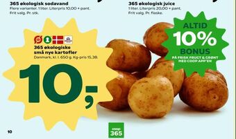 Coop 365 365 økologiske små nye kartofler tilbud
