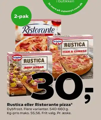 Coop 365 Rustica eller Ristorante pizza tilbud