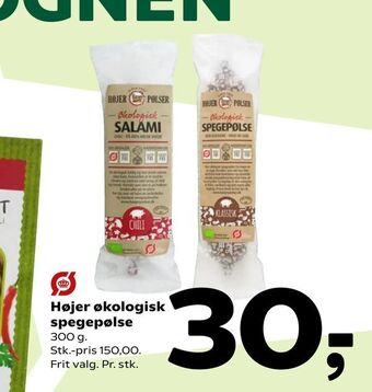 Coop 365 Højer økologisk spegepølse tilbud