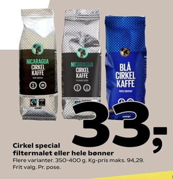 Coop 365 Cirkel special filtermalet eller hele bønner tilbud