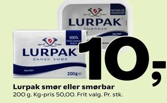 Coop 365 Lurpak smør eller smørbar tilbud