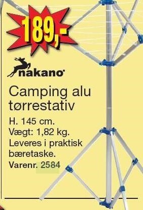 Harald Nyborg Camping alu tørrestativ tilbud
