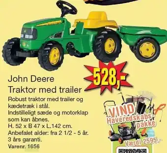 Harald Nyborg John Deere traktor m. trailer tilbud