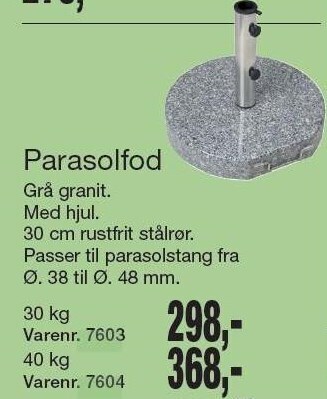 Harald Nyborg Parasolfod tilbud