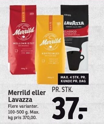 SPAR Merrild el. lavazza tilbud