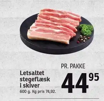 SPAR Letsaltet stegeflæsk i skiver tilbud