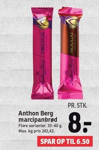 SPAR Anthon Berg marcipanbrød tilbud