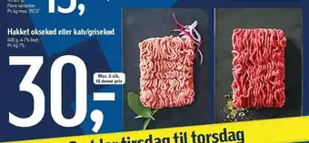 Føtex Hakket oksekød el. kalv/grisekød tilbud