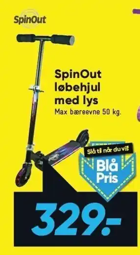 Bilka SpinOut løbehjul med lys tilbud