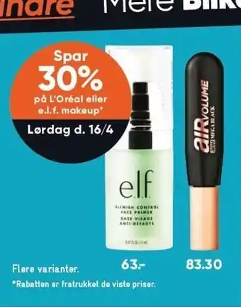 Bilka LOréal eller ELF makeup tilbud