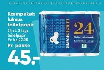 Bilka Kæmpekøb luksus toiletpapir tilbud