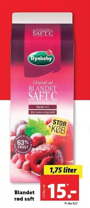 Lidl Blandet rød saft tilbud