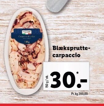 Blæksprutte carpaccio