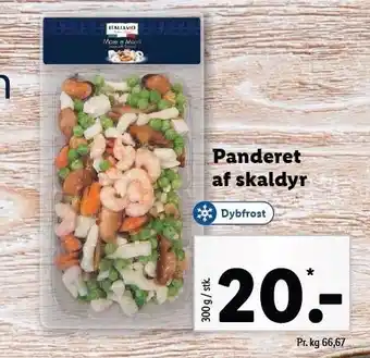 Lidl Panderet af skaldyr tilbud