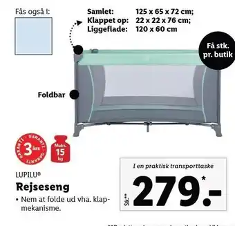 Lidl Rejseseng tilbud