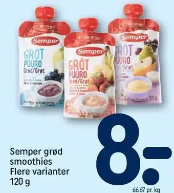 REMA 1000 Semper grød smoothies tilbud
