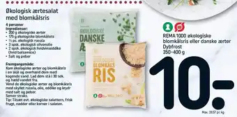 REMA 1000 Rema 1000 Økologiske blomkålsris el. danske ærter tilbud