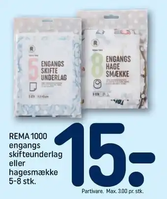 Engangs skifteunderlag el. hagesmække