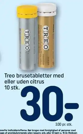 REMA 1000 Treo brusetabletter m. el. u. citrus tilbud