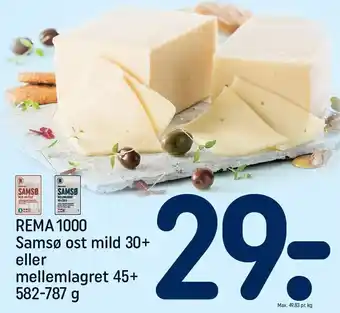 Samsø ost mild 30+ el. mellemlagret 45+